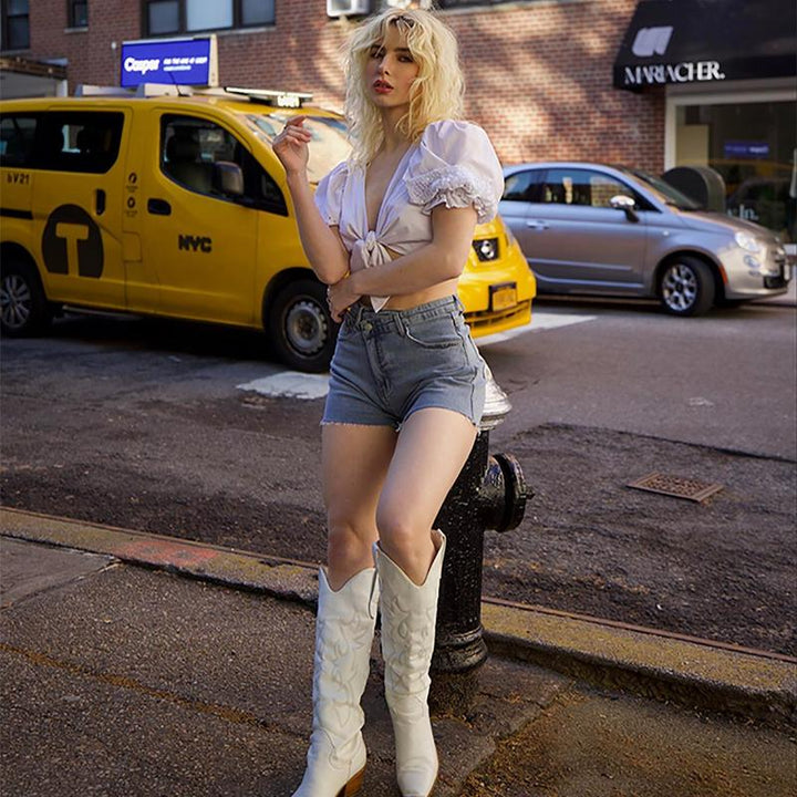 BITUIN™ – Lässige High Waist Crossover Sommer-Shorts