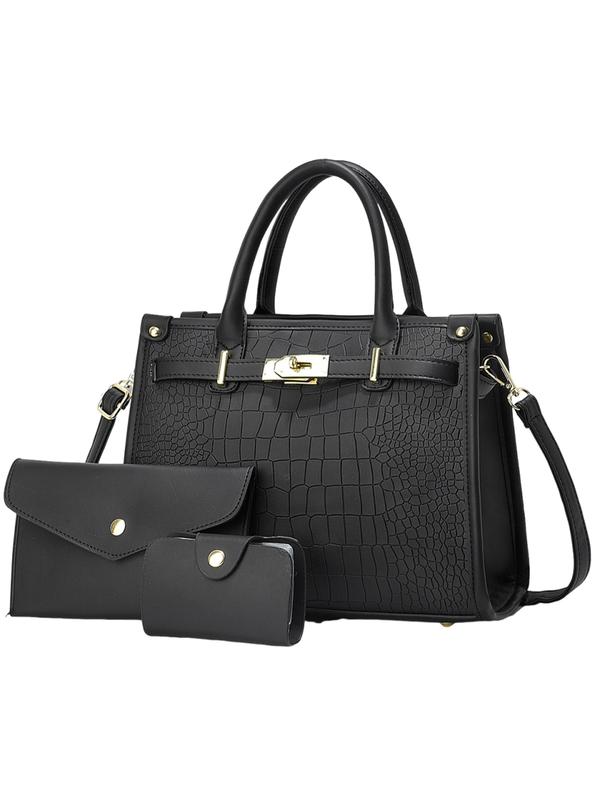 ALENOR™ – Krokodilgeprägtes Crossbody-Handtaschenset mit großem Fassungsvermögen