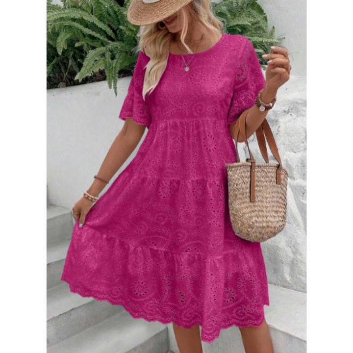RAEMI™ – Elegantes Boho-Sommerkleid mit Rundhalsausschnitt
