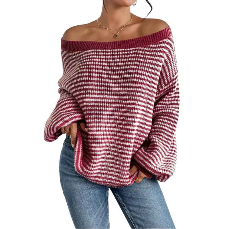 LELLA™ – Lässiger gestreifter Damenpullover für alle Jahreszeiten