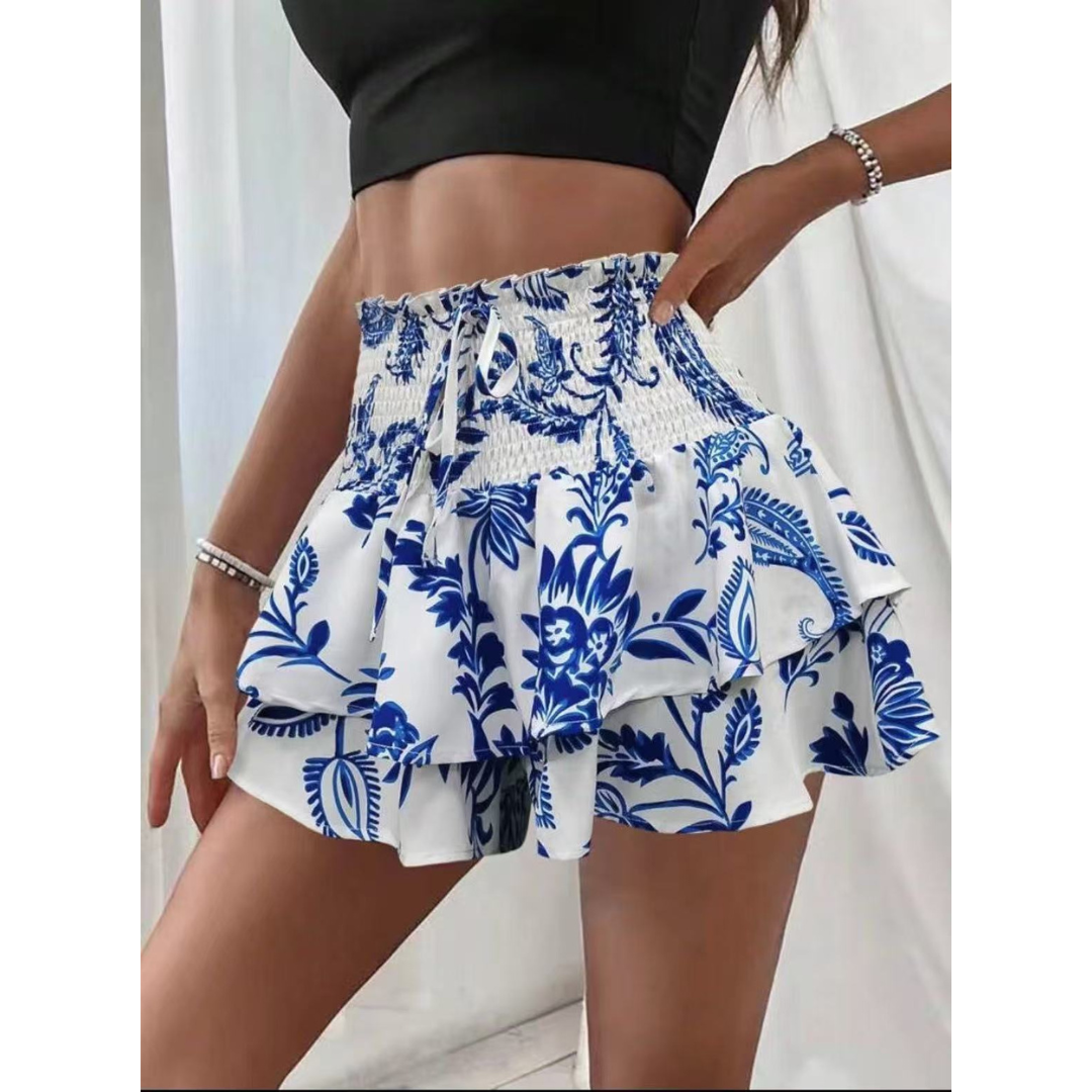 LUNINGNING™ – Leichter geraffter, mehrlagiger Sommer-Skort