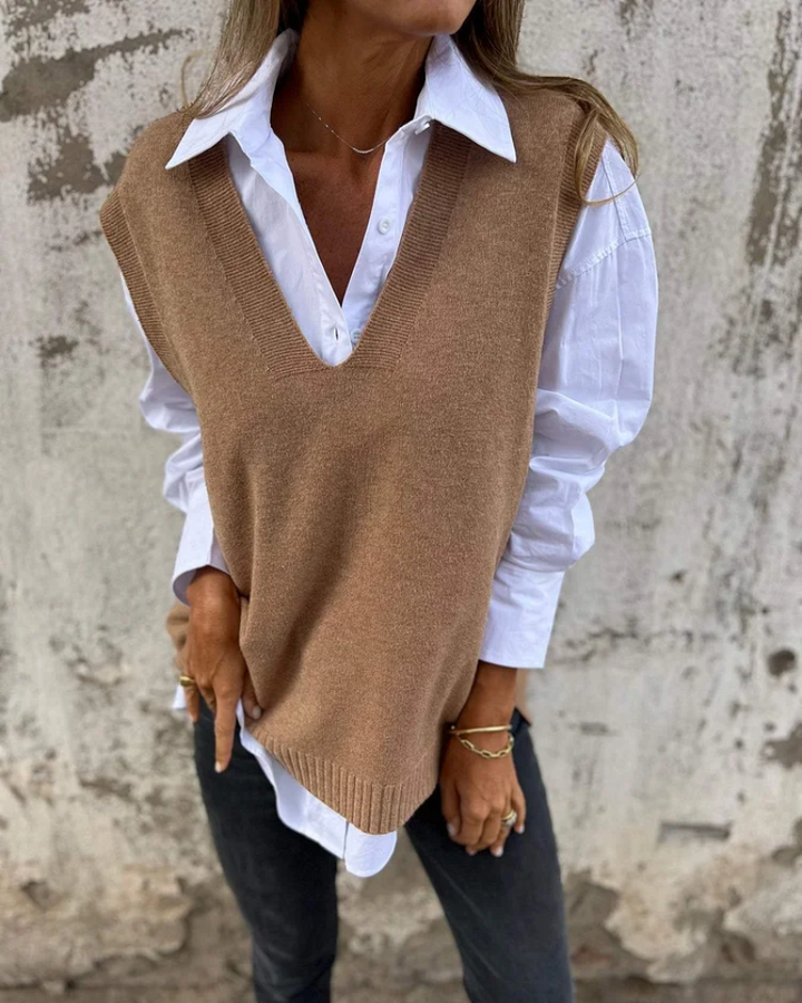 EVELYN™ - Stylischer Strickpullover (Westen-Stil)