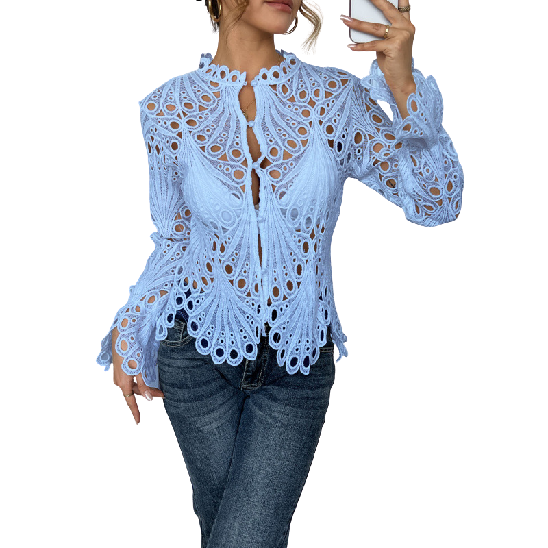 TINA™ – Schicke Bluse mit ausgestellten Ärmeln