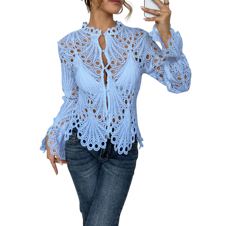 TINA™ – Schicke Bluse mit ausgestellten Ärmeln