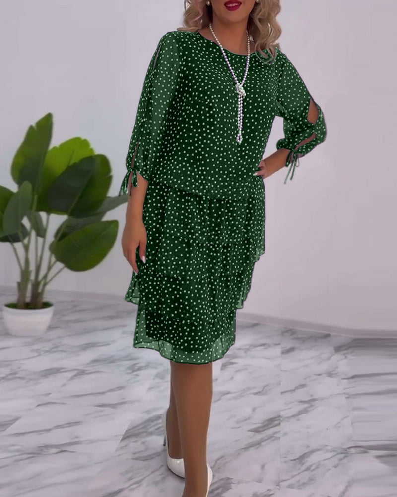 ELINA™ - Gepunktetes Eleganz-Kleid