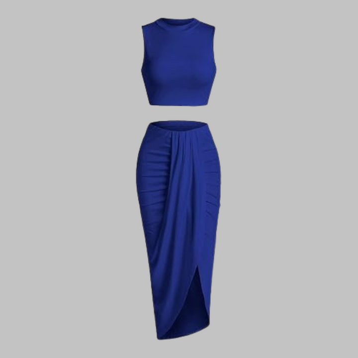 MANUELA™ - Elegantes Plisseerock-Set mit Schlitz