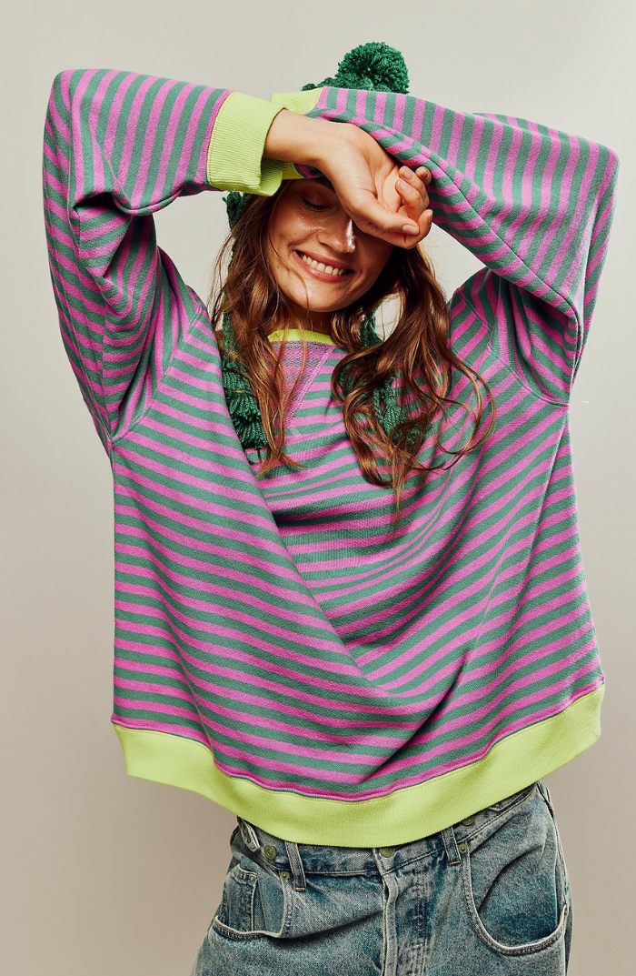 Ashley | Verspielter Streifenpullover