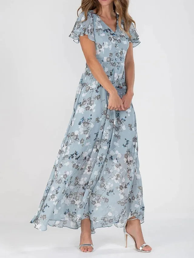 BRENDA™ – Fließendes florales Maxikleid