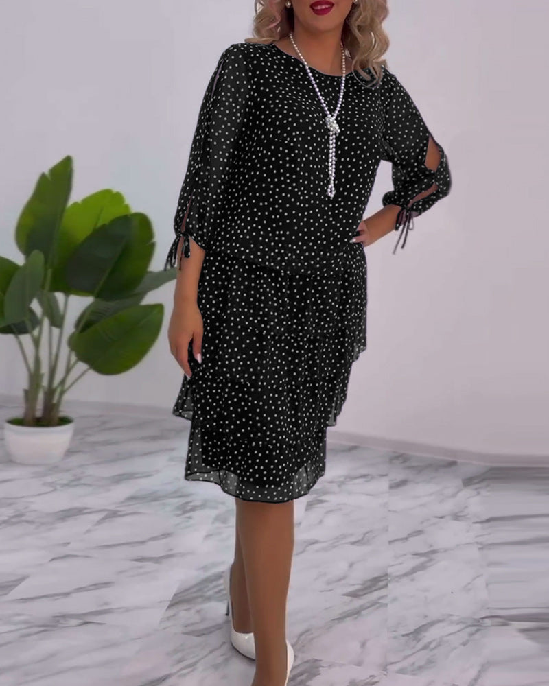 ELINA™ - Gepunktetes Eleganz-Kleid