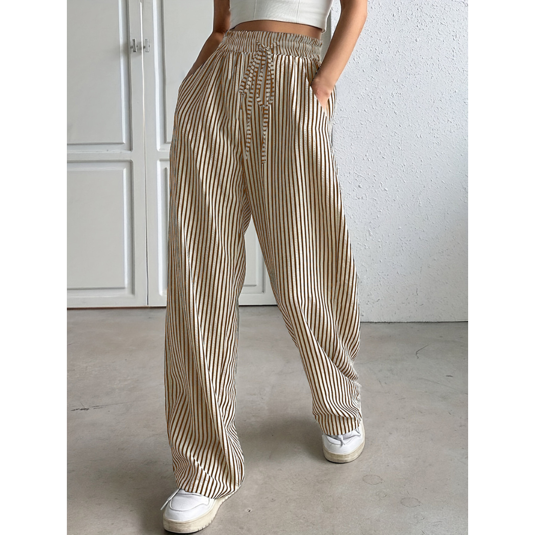 BAYLEEZ™ – Einfache, gestreifte Sommerhose mit lockerer Passform