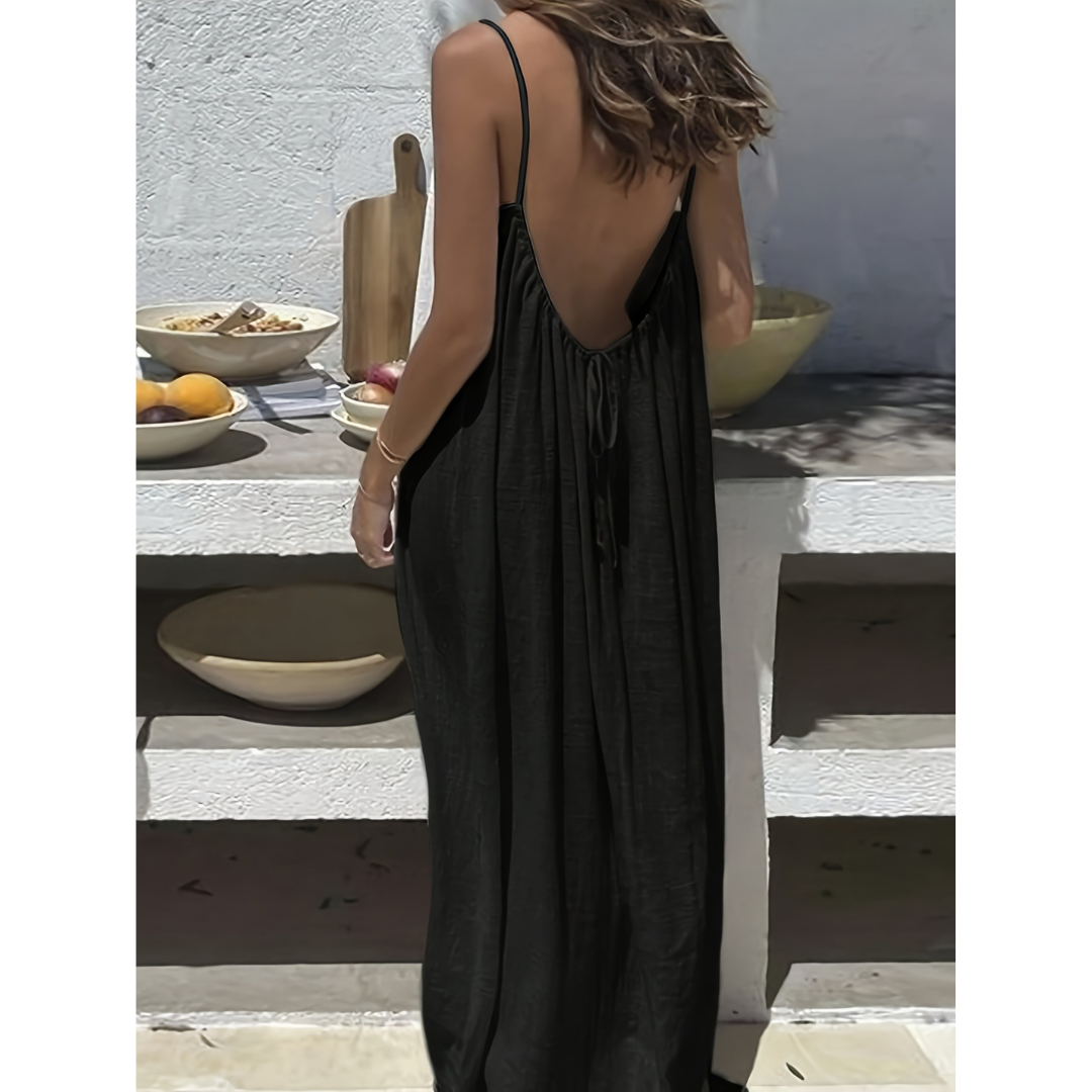 AFILA™ – Lässiges rückenfreies Cami-Sommerkleid