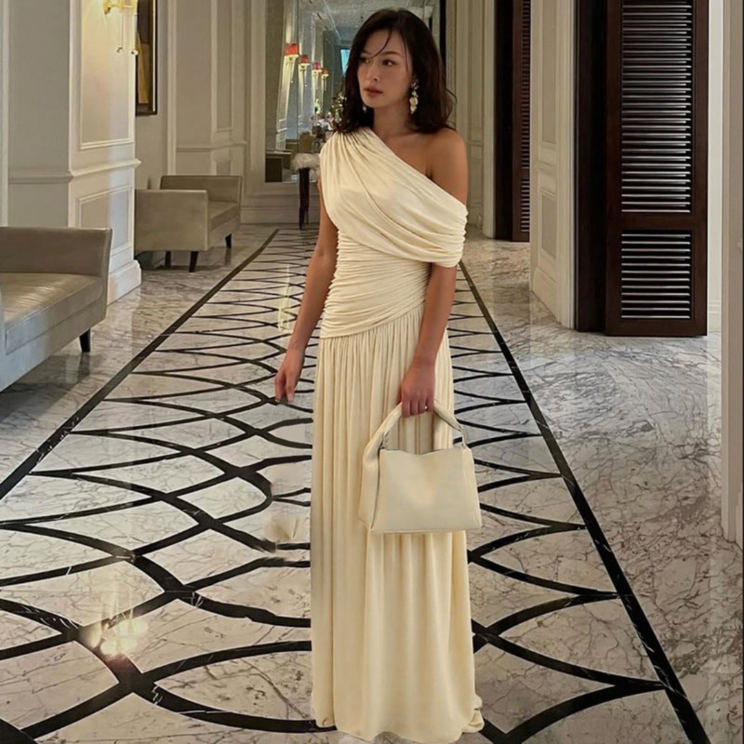 SHINA™ – Elegantes, schulterfreies Abend-Maxikleid