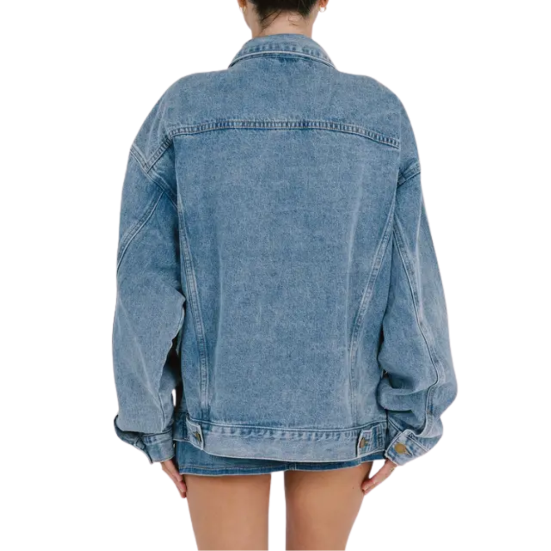 ROSLIND™ – Lässige Oversize-Jeansjacke