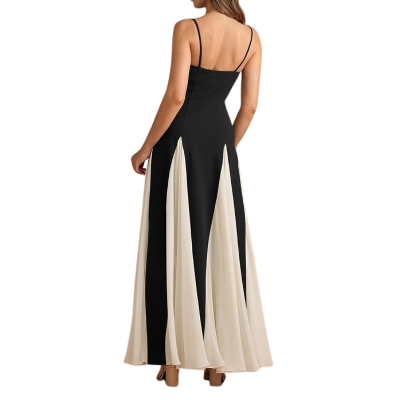 BEATRIX™ – Elegantes A-Linien Maxikleid aus Crêpe & Chiffon