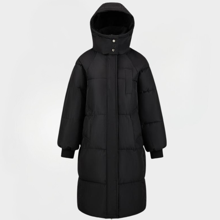 BERNA™ - Klassische Kapuzen-Steppjacke Langer Wintermantel für Damen