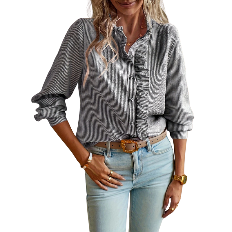 LENA™ – Elegante Bluse mit Rüschenbesatz