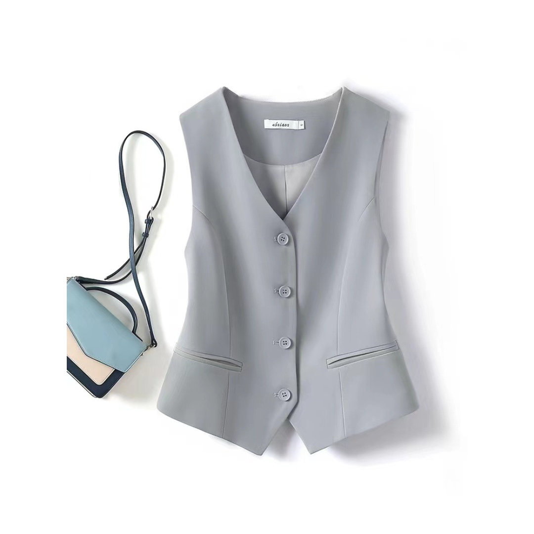 ZARINA™ – Elegante ärmellose Anzugweste mit Knopfleiste