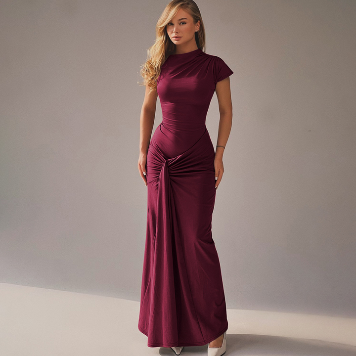 LOLA™ – Elegantes Wickelkleid mit Raffungen – Figurbetontes Abendkleid