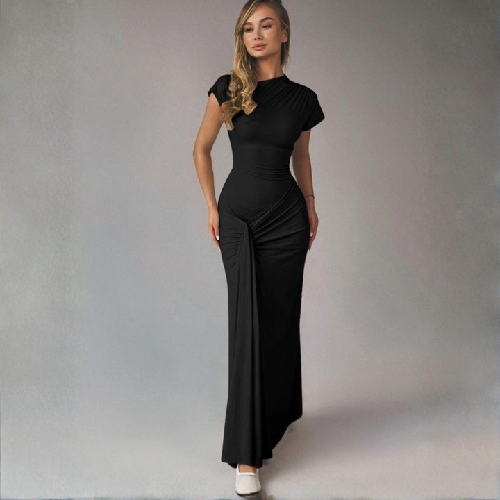 LOLA™ – Elegantes Wickelkleid mit Raffungen – Figurbetontes Abendkleid