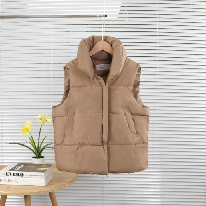 ALULA™ - Bequeme, übergroße ärmellose Pufferjacke mit hohem Kragen