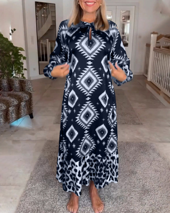 ZELLA™ - Luxuriöses Kleid mit geometrischem Druck