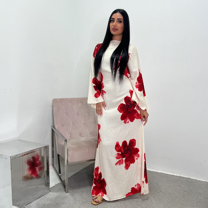 ALON™ – Dezentes florales Maxikleid mit lockerer Passform