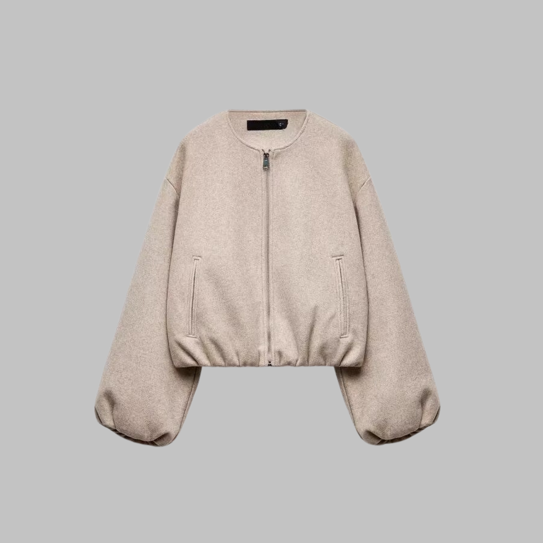 OVALIE™ - Schicke Langarm-Crop-Top-Jacke mit Reißverschluss