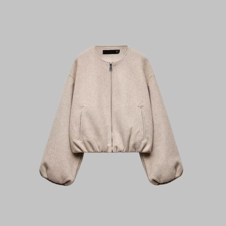 OVALIE™ - Schicke Langarm-Crop-Top-Jacke mit Reißverschluss