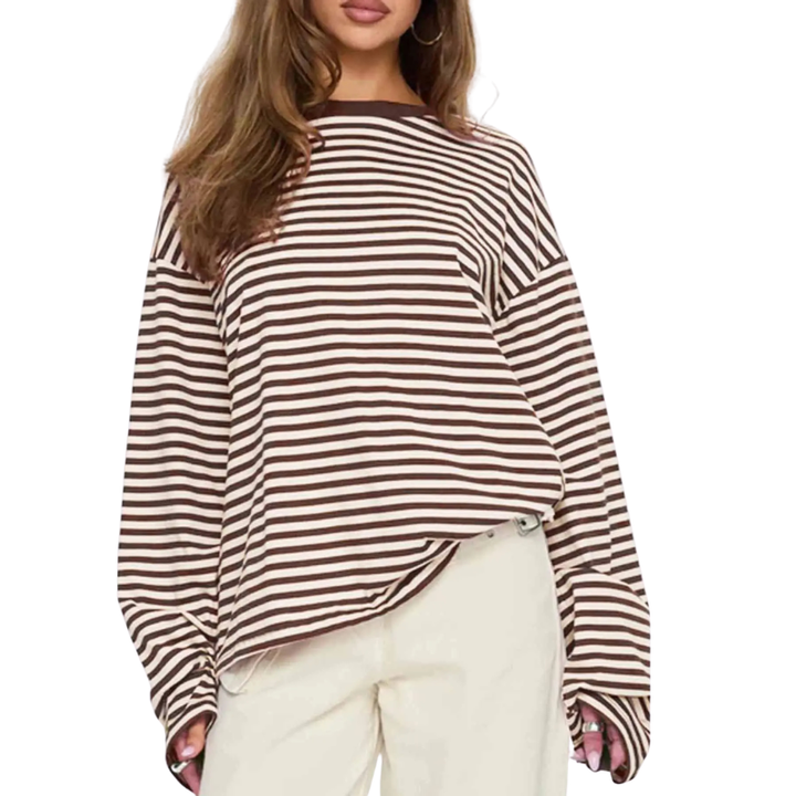 VIENNE™ – Modisches Gestreiftes Langarm-T-Shirt