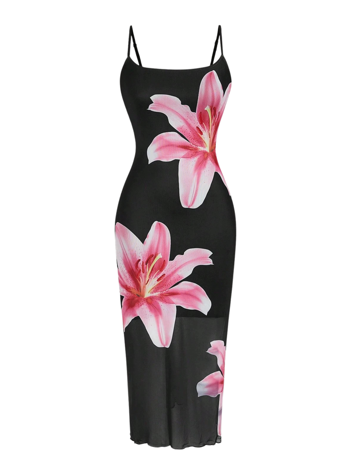 EVARA™ – Elegantes, florales Cami Bodycon-Kleid