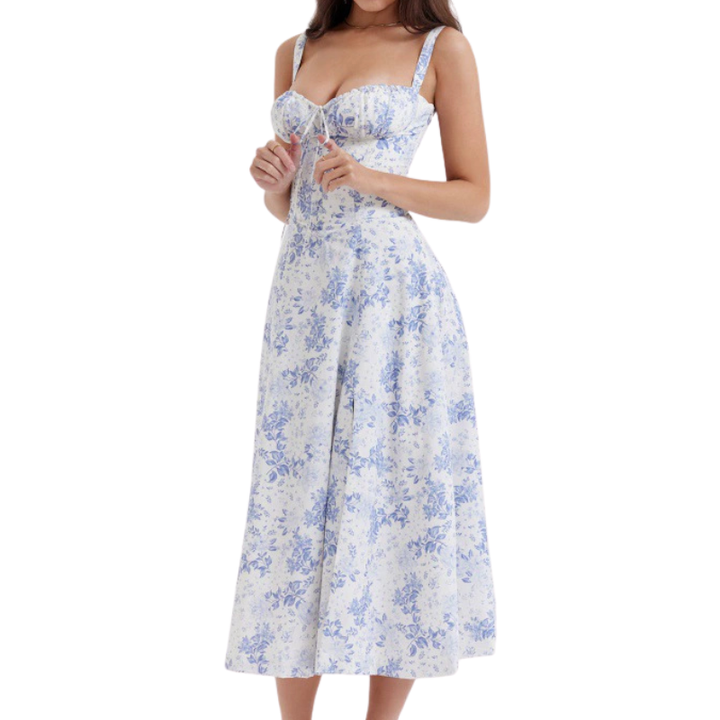 MATILDA™ – Elegantes gerafftes Korsett-Midikleid
