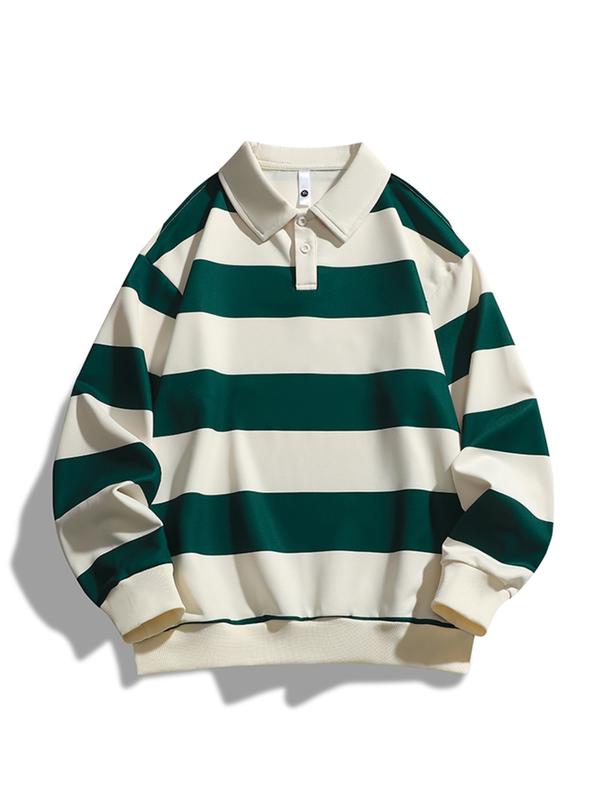 ZOE™ - Klassisches gestreiftes Langarm-Sweatshirt mit Kragen