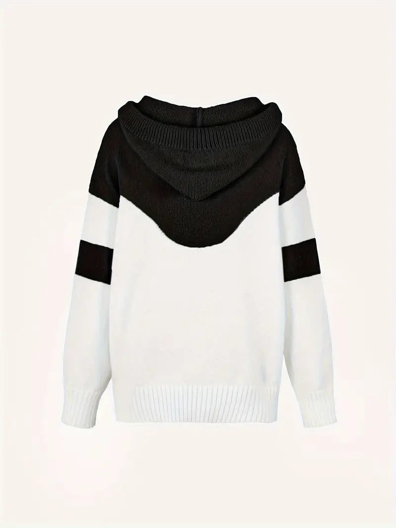 RÍONA™ - Zweifarbiger Gemütlicher Kapuzenpullover