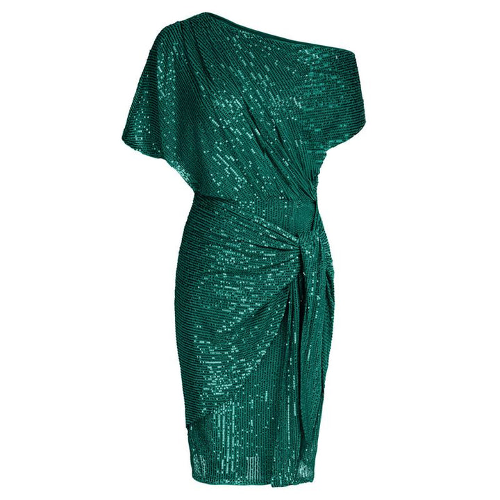 AURELIA™ - Elegantes Pailletten-Off-Shoulder Bodycon Partykleid