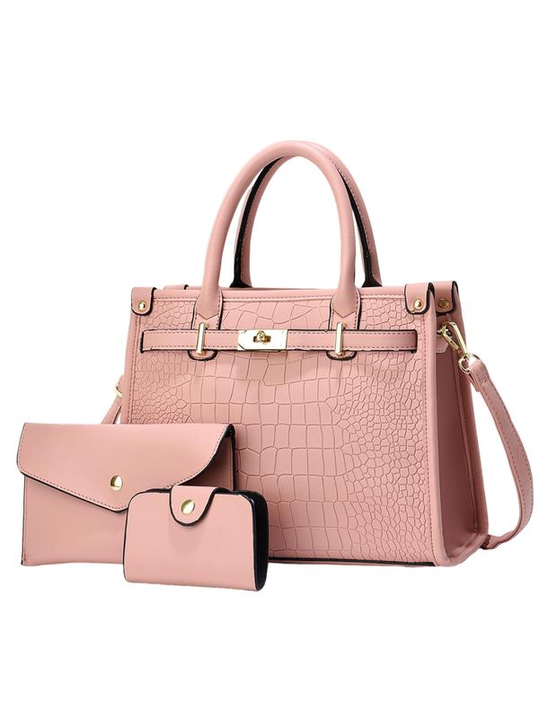 ALENOR™ – Krokodilgeprägtes Crossbody-Handtaschenset mit großem Fassungsvermögen
