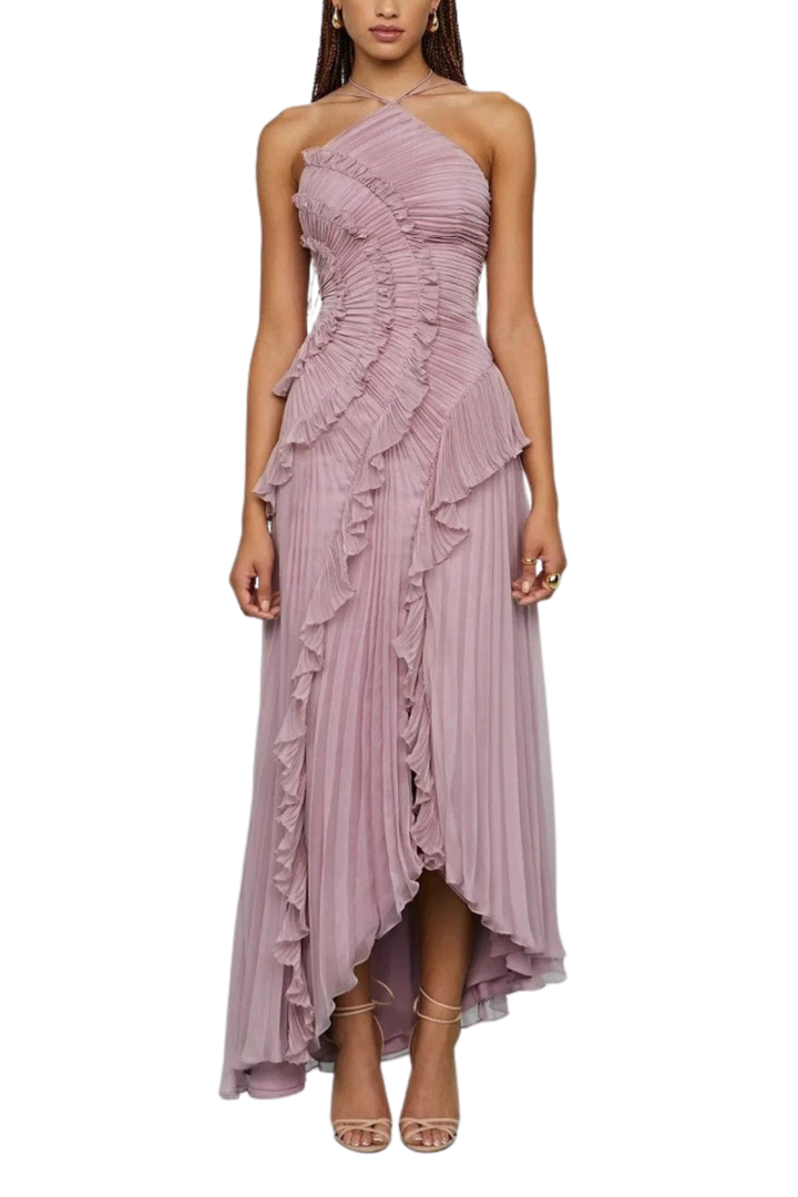 JENNIE™ – Elegantes, vom Lotus inspiriertes Neckholder-Maxikleid