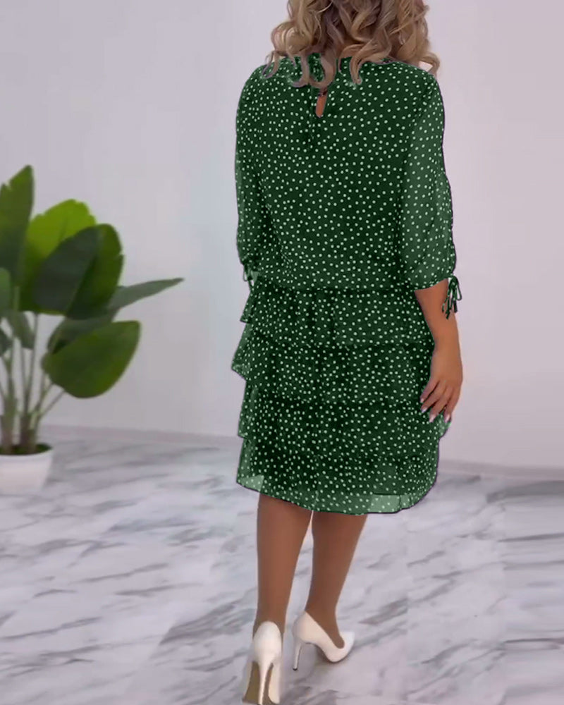 ELINA™ - Gepunktetes Eleganz-Kleid