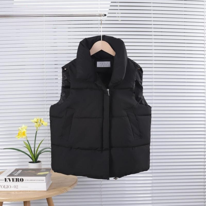 ALULA™ - Bequeme, übergroße ärmellose Pufferjacke mit hohem Kragen