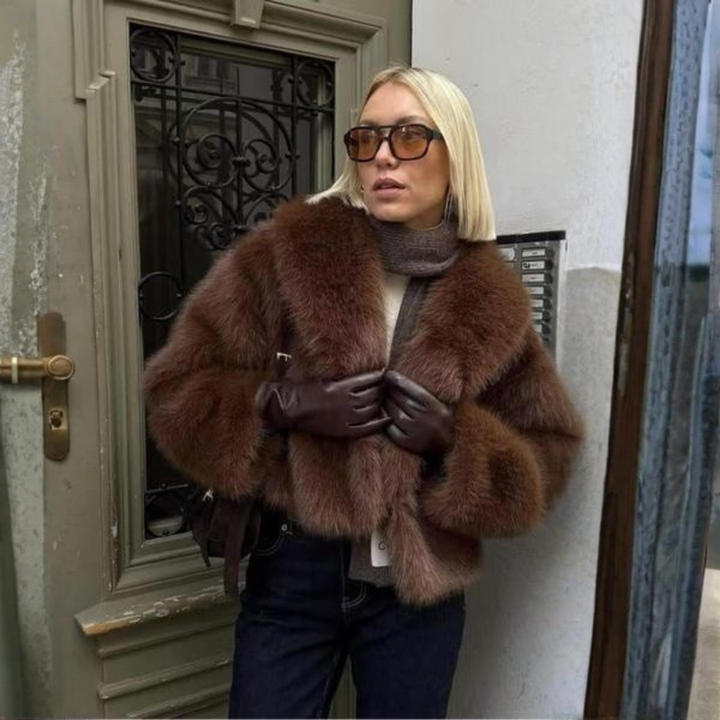 CELESTIA™ - Schicker, lockerer High-End Wintermantel aus Kunstfell
