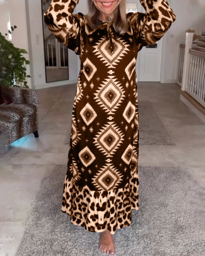 ZELLA™ - Luxuriöses Kleid mit geometrischem Druck