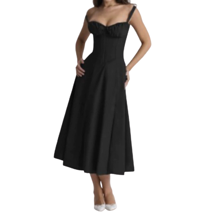 MATILDA™ – Elegantes gerafftes Korsett-Midikleid