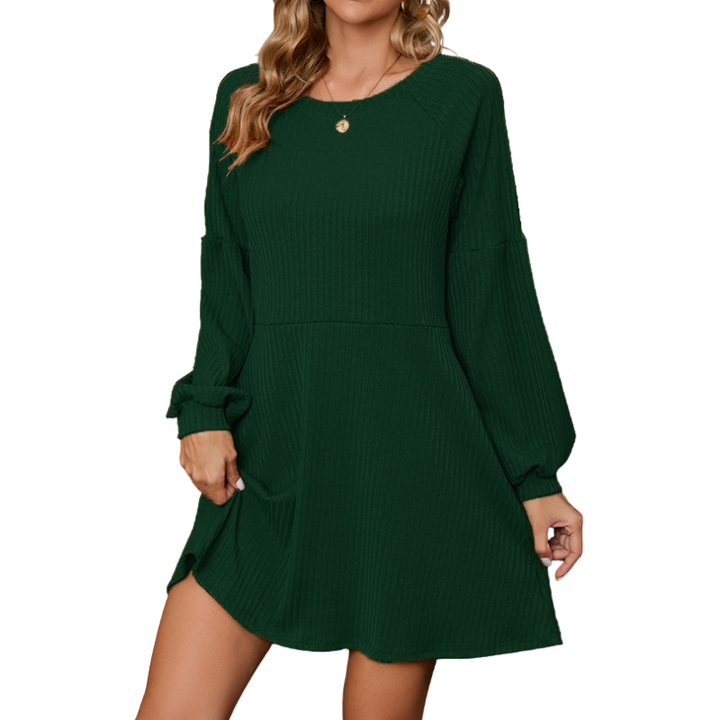 SANDY™ – Elegantes geripptes Langarmkleid