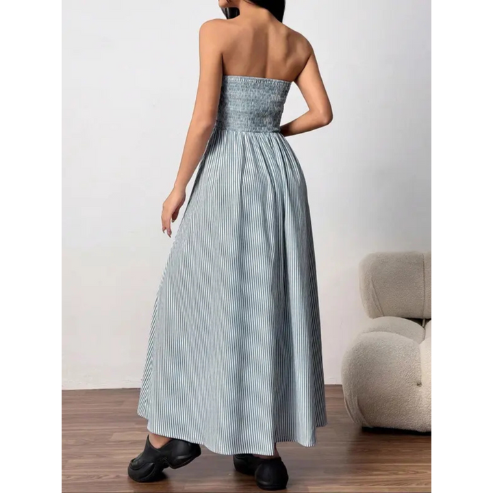 TRELLY™ – Klassisches gestreiftes Sommer Maxikleid mit Bandeau-Oberteil