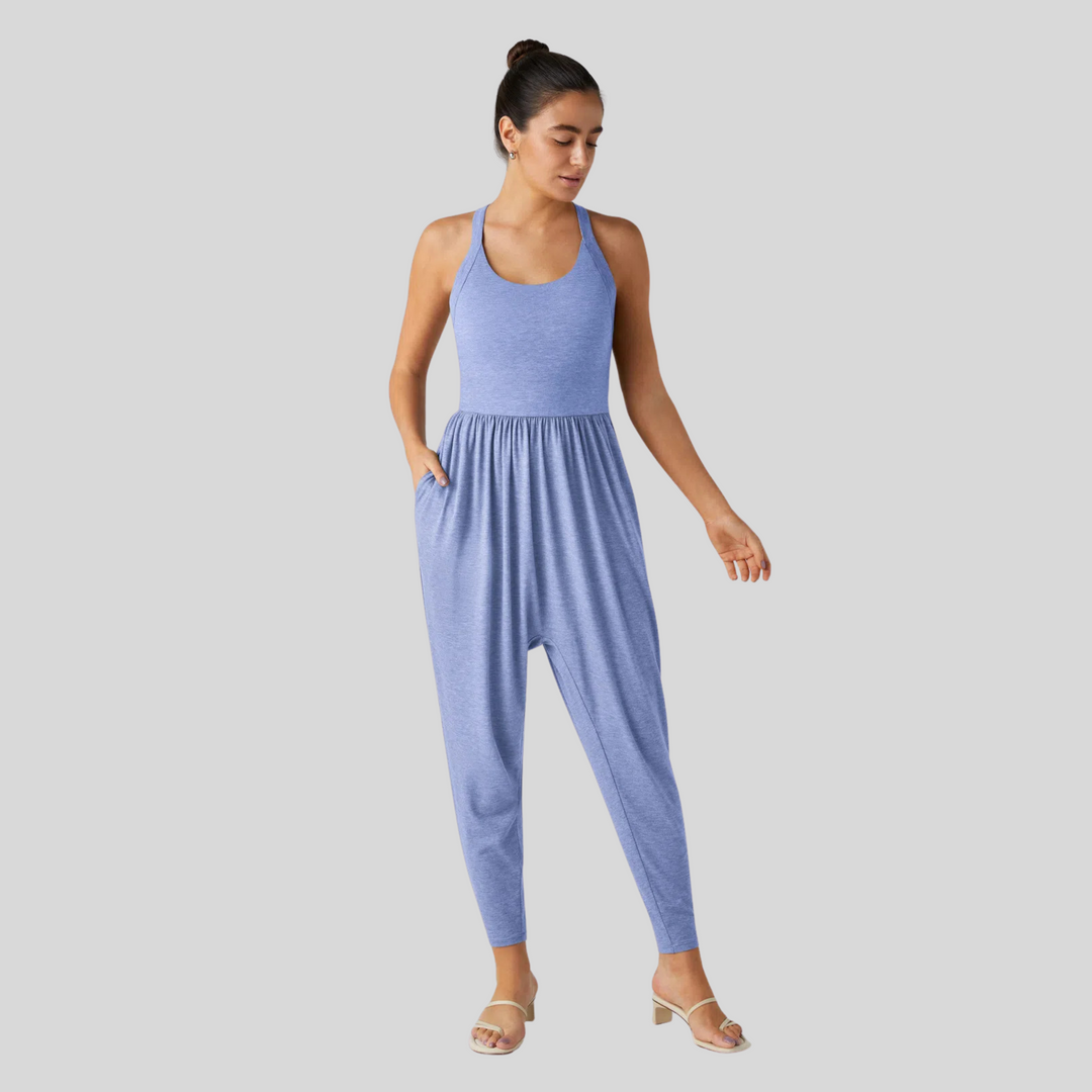 DAYEA™ – Bequemer rückenfreier U-Ausschnitt Lounge Jumpsuit