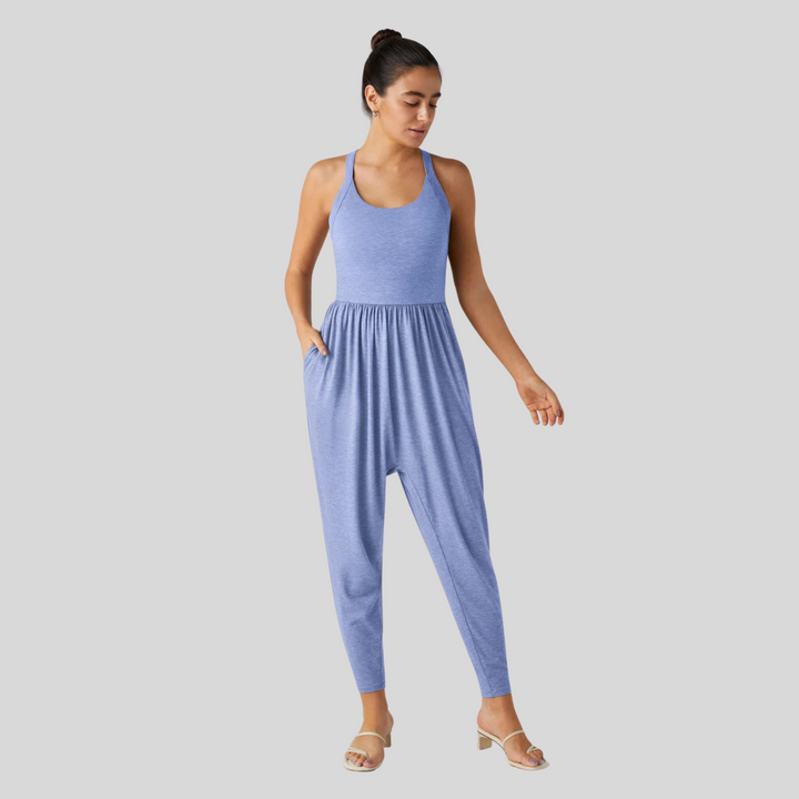 DAYEA™ – Bequemer rückenfreier U-Ausschnitt Lounge Jumpsuit