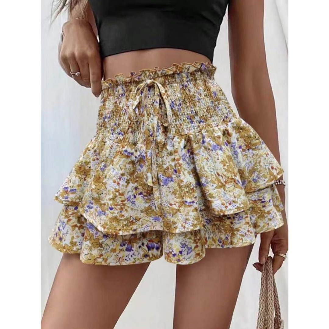 LUNINGNING™ – Leichter geraffter, mehrlagiger Sommer-Skort