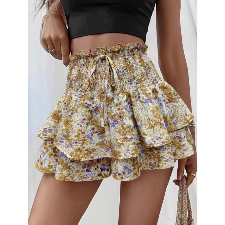 LUNINGNING™ – Leichter geraffter, mehrlagiger Sommer-Skort