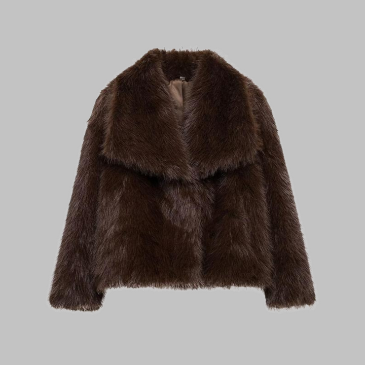TATSULOK™ - Eleganter, langärmliger, flauschiger Mantel mit Kragen