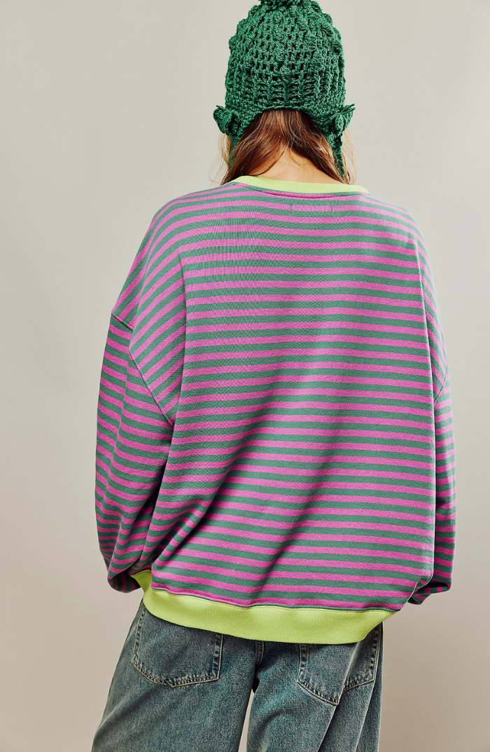 Ashley | Verspielter Streifenpullover