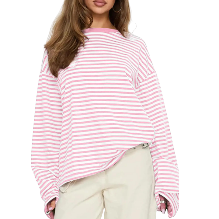 VIENNE™ – Modisches Gestreiftes Langarm-T-Shirt